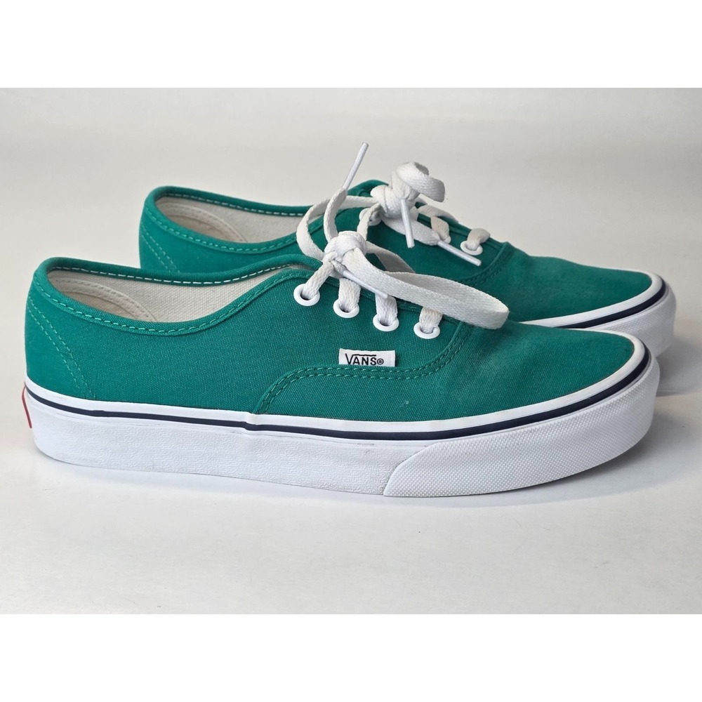 VANS Off the Wall Mens Shoes Size 5.5 Womens 7 Green White Skate Sneakers 721454